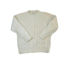 ISO Vintage Cashmere Cable Knit Sweater Made in Scotland William Lockie